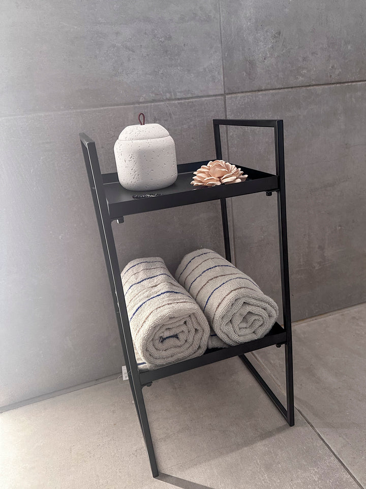 BAZTIAN Sidebord (27x25,5x55 cm). Mat Sort