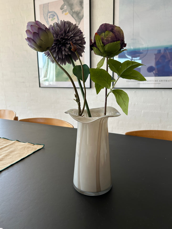 BYRON Vase (Ø17,4x24,4 cm)  Lysegrå m Stribe