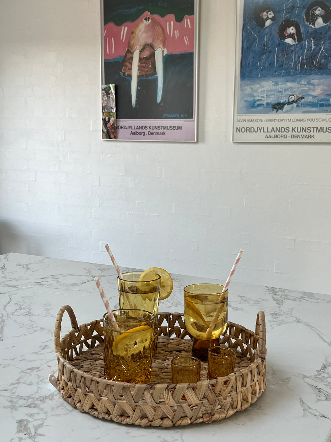 Lyngby - Vandglas Sorrento Amber 4 stk (30 cl)