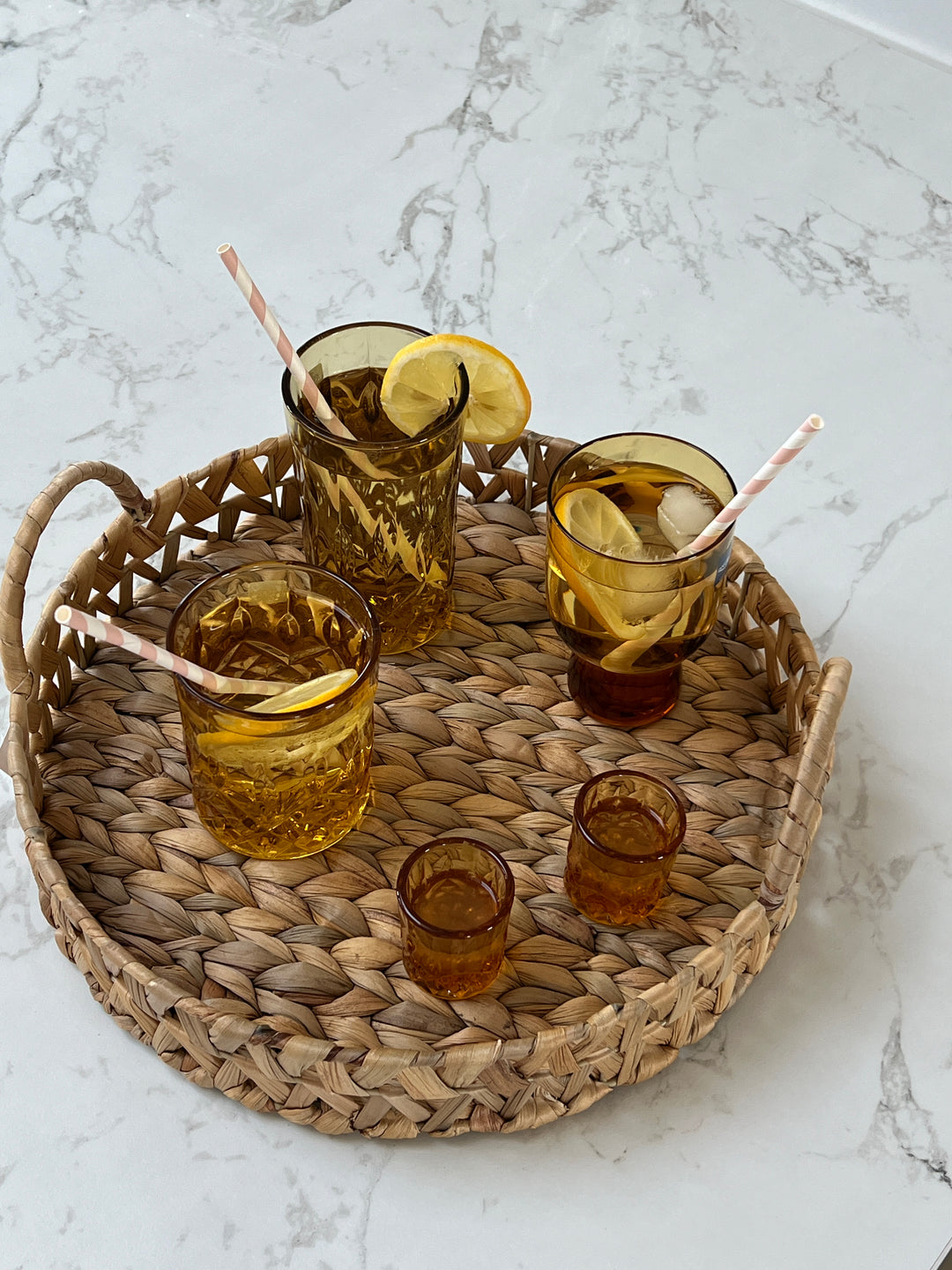 Lyngby - Vandglas Sorrento Amber 4 stk (30 cl)