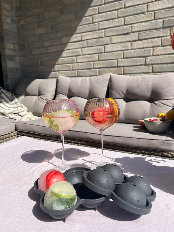 Vinglas AISYA Brun m. Transparent Stem