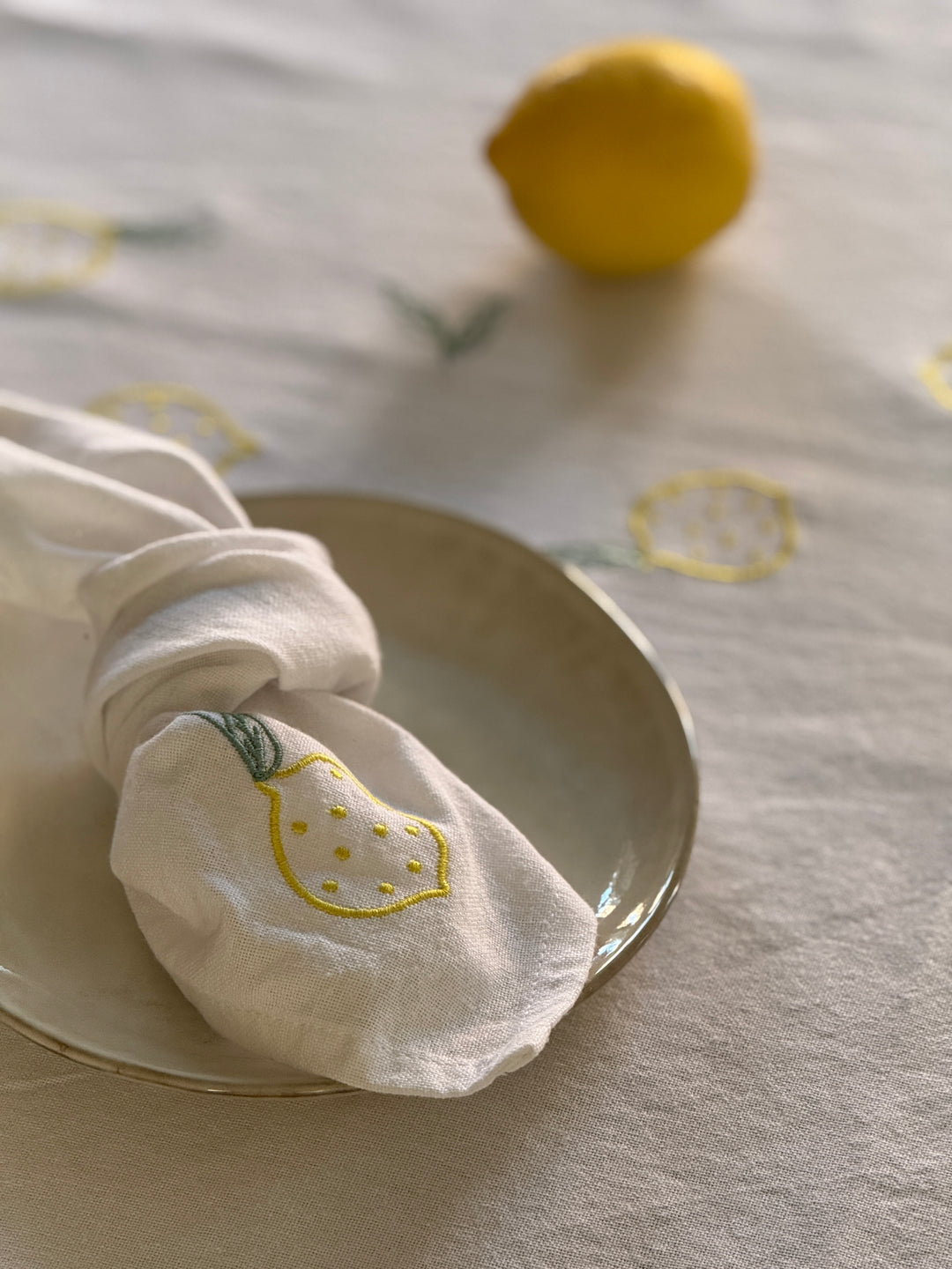 Stofservietm Citron FREDERIKA (40x40cm)