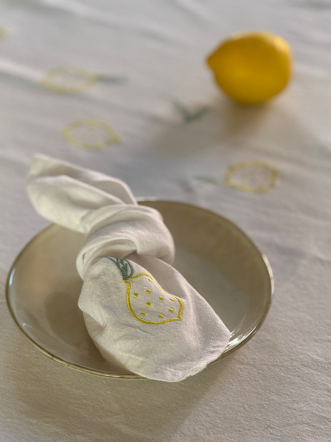 Stofservietm Citron FREDERIKA (40x40cm)