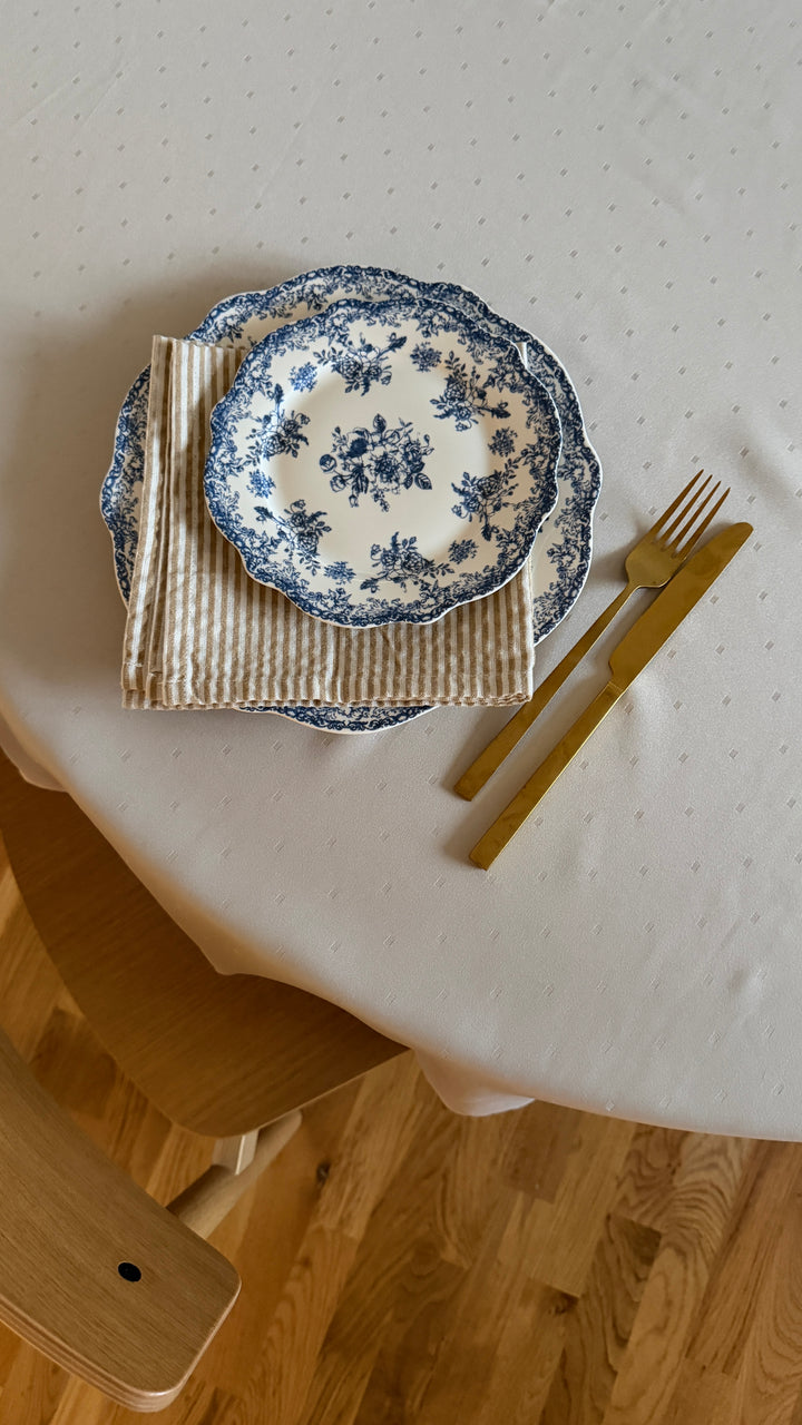 6 stk. Middagstallerkener DINNA i Blå (Ø27x2,2 cm)