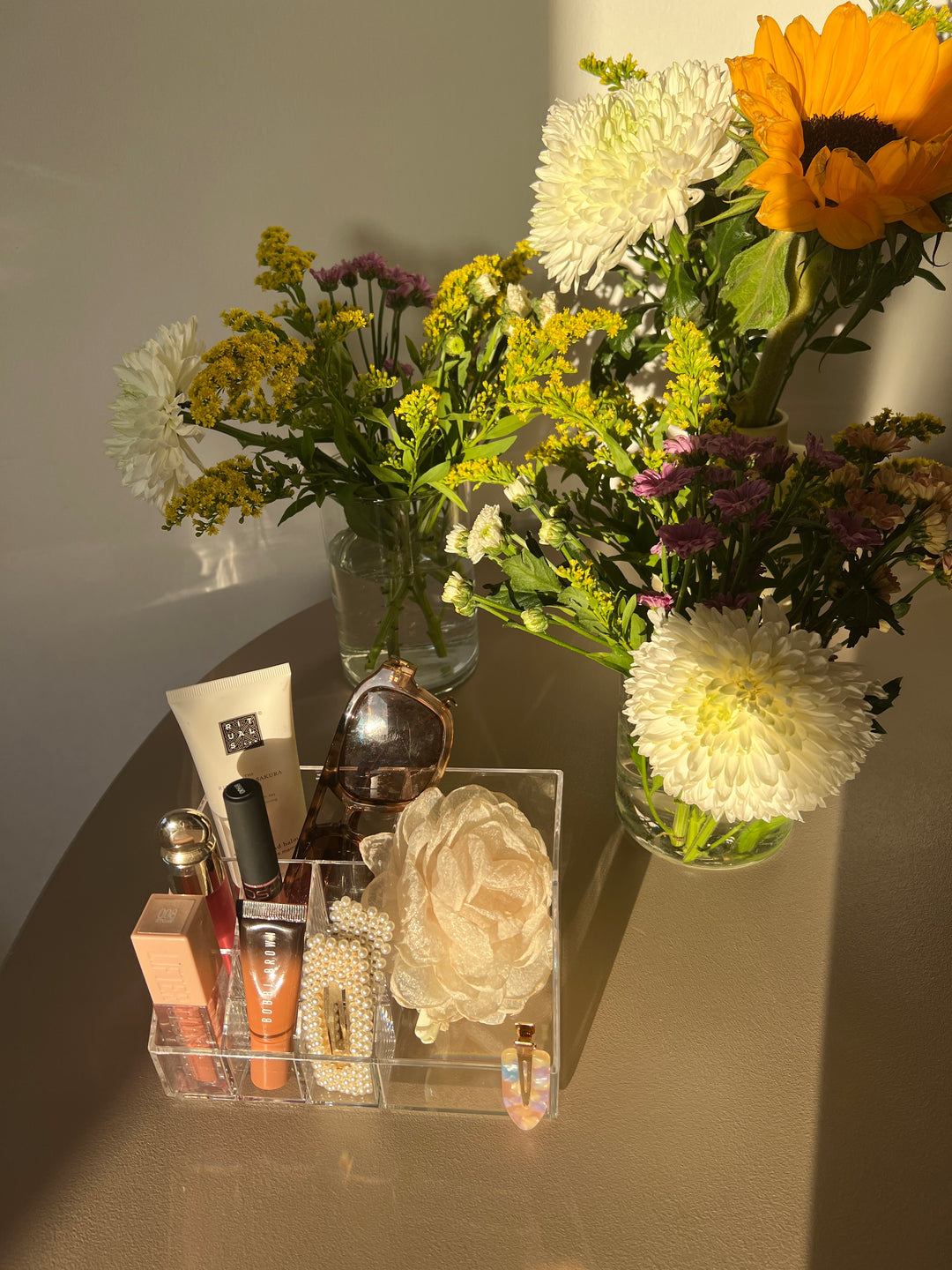 Makeup Organizer m. 2 Skuffer.  17x12,8x9,7cm