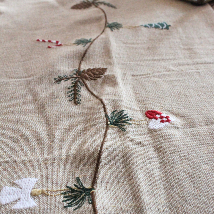 Julebordløber m Broderi (40x140cm)