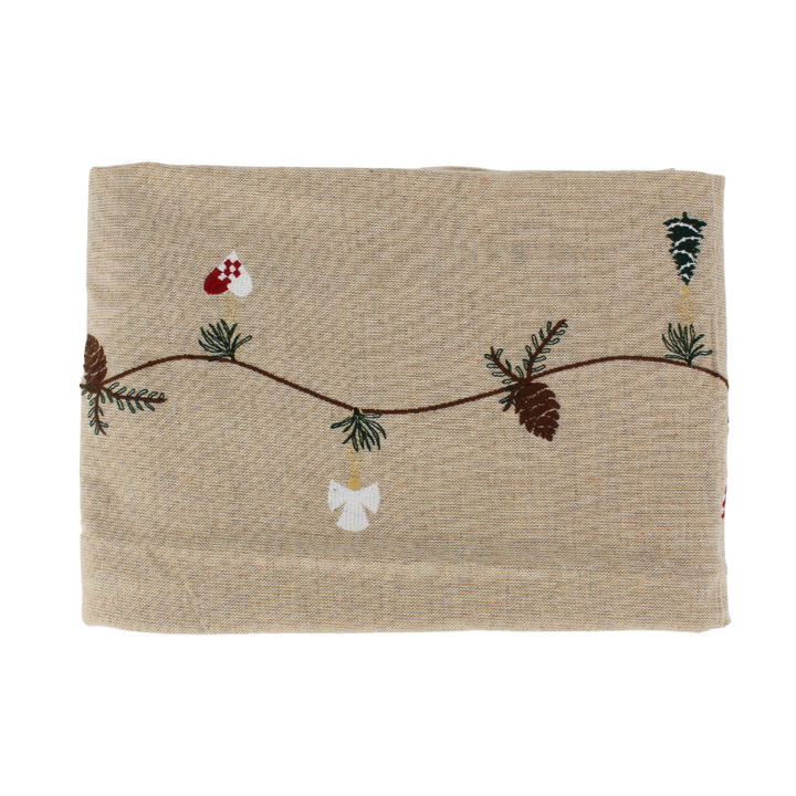 Juledug m Broderi (140x320cm)