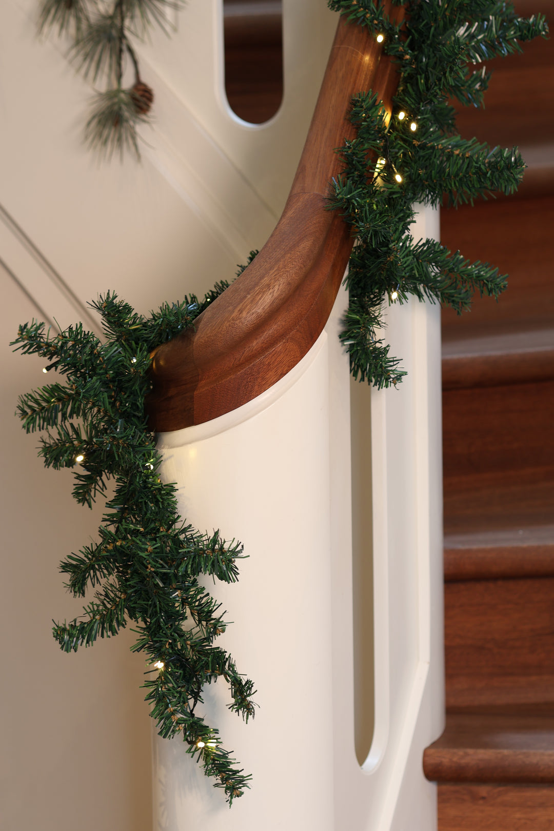 Kunstig Granguirlande m. LED