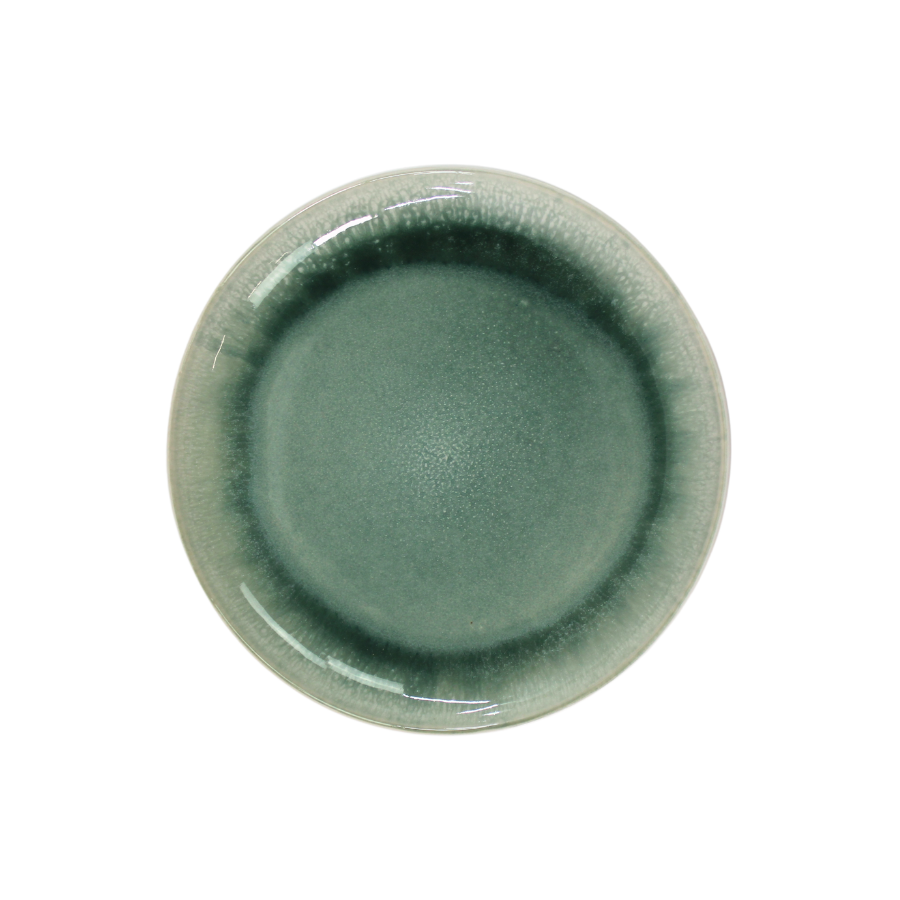 6 stk. ASTA Frokosttallerkener m/løbeglasur i Grøn (Ø17cm)