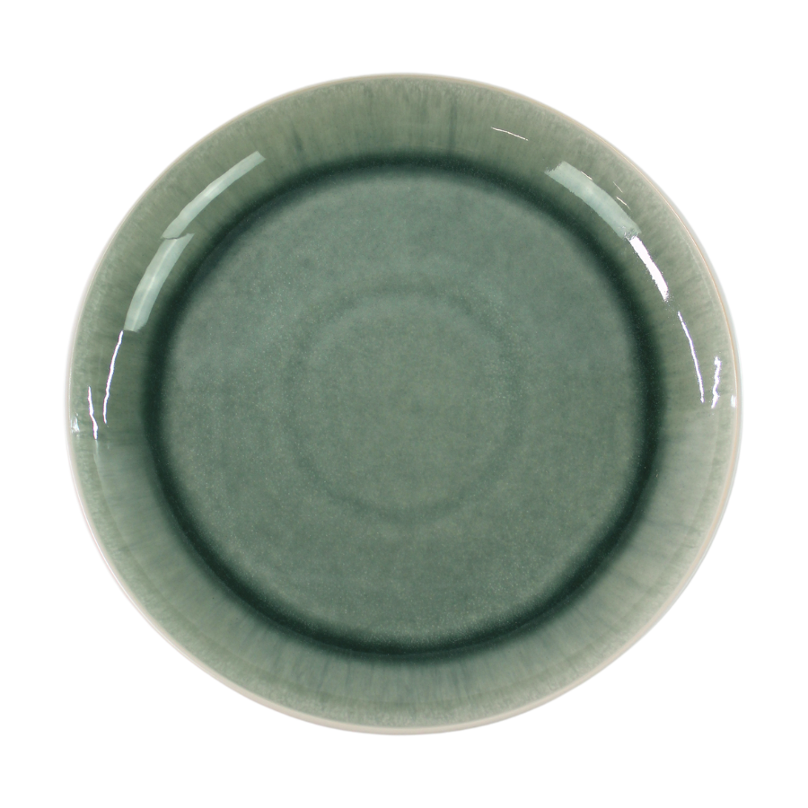4 stk. ASTA Middagstallerkener m/løbeglasur i Grøn (Ø26cm)