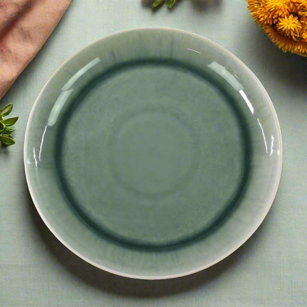 ASTA Middagstallerken (Ø26cm) m/løbeglasur Grøn