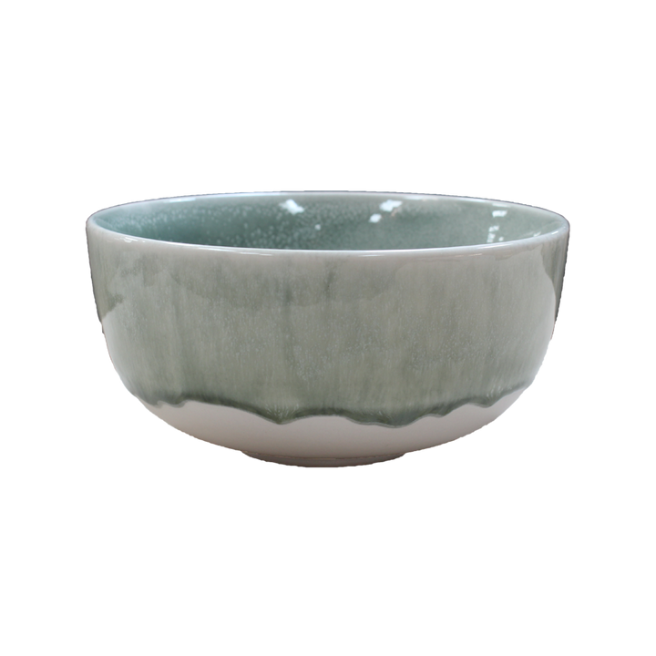 6 stk. Asta Skåle i Grøn m. Løbeglasur