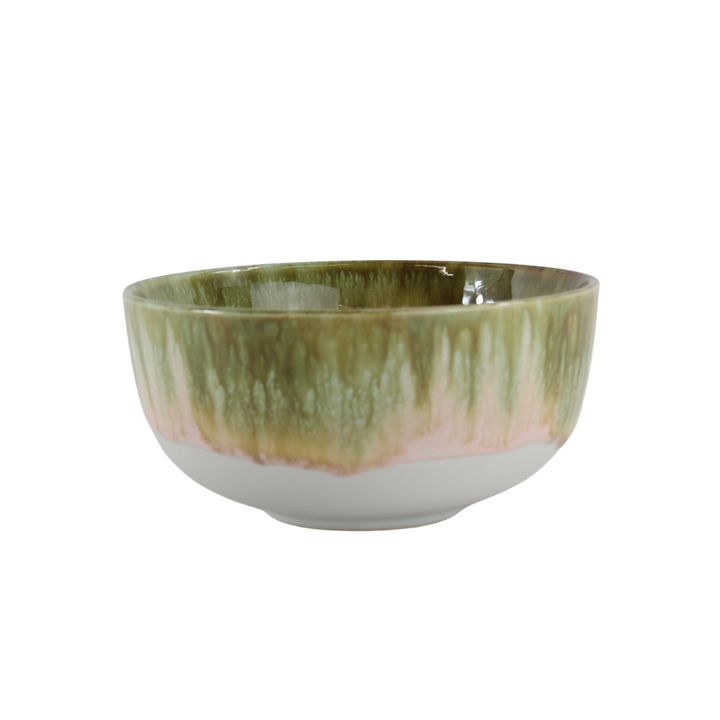 6 stk. Asta Skåle i Rosa m. Løbeglasur