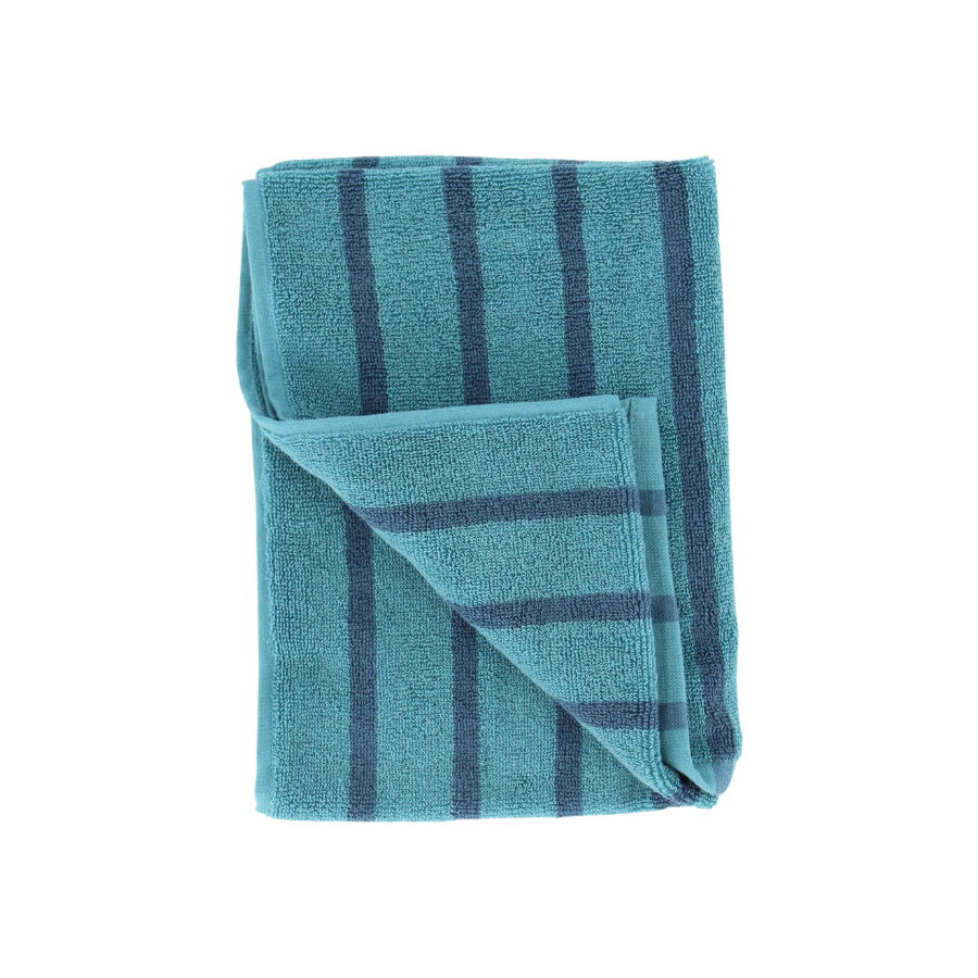 BIAS Badehåndklæde (70x140cm) i Mediterranea/Oil Blue