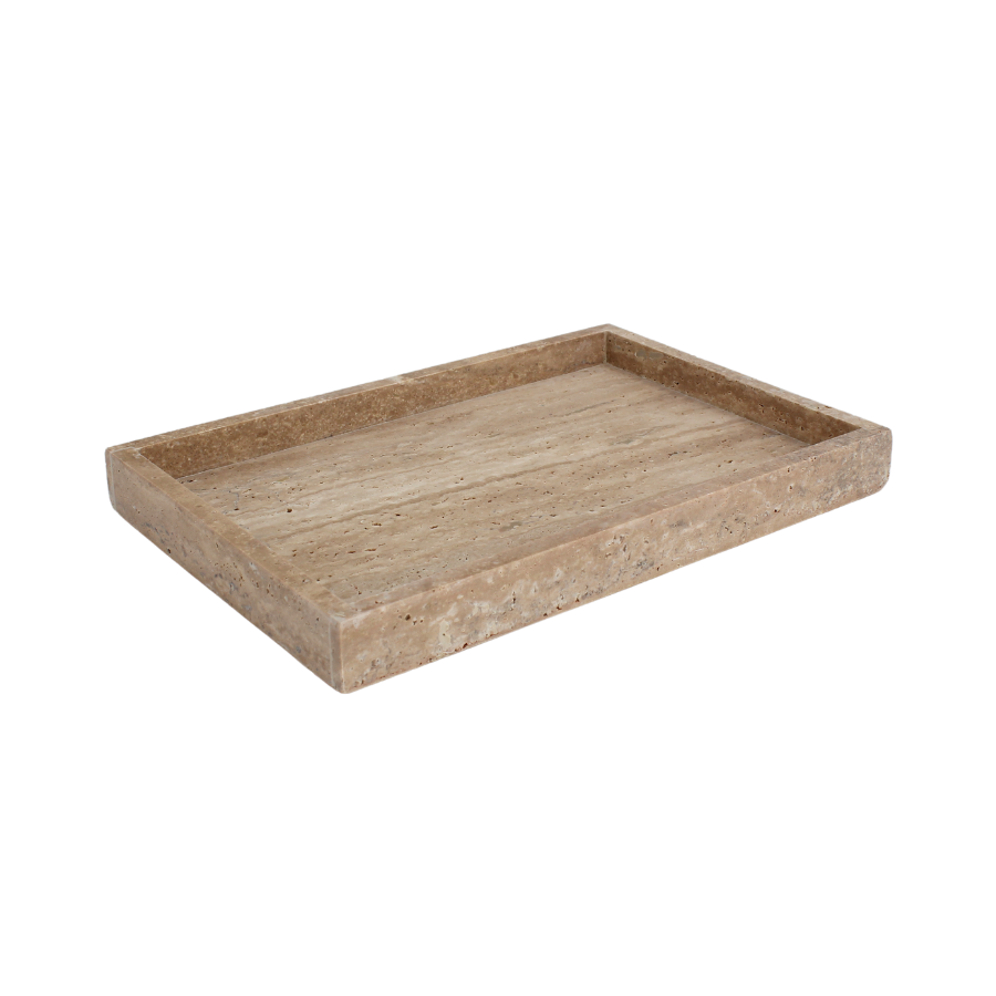 Bakke i Travertin. 30x20x3cm.