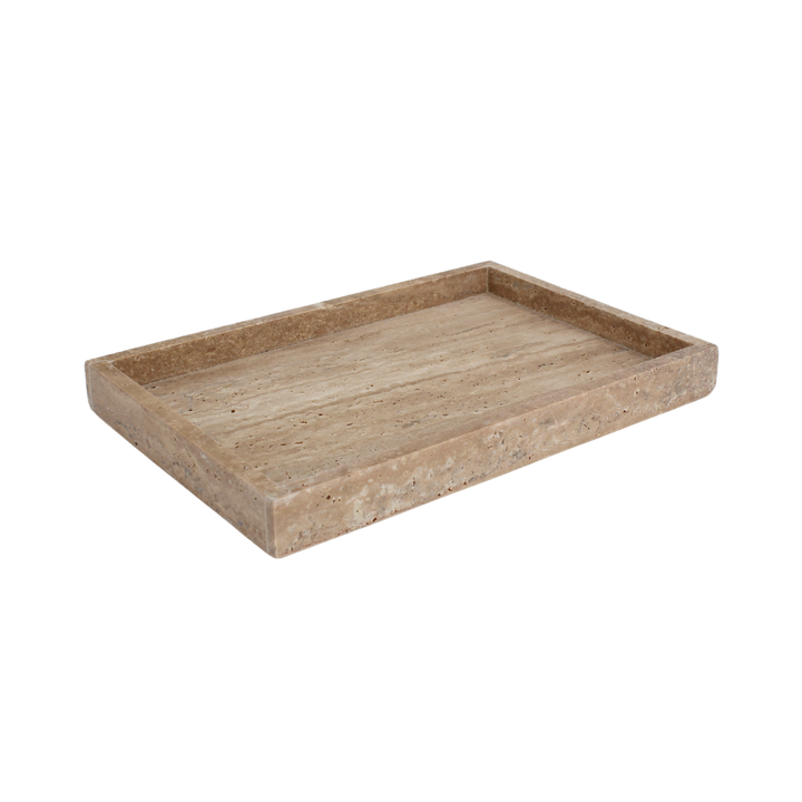 Bakke i Travertin. 30x20x3cm.