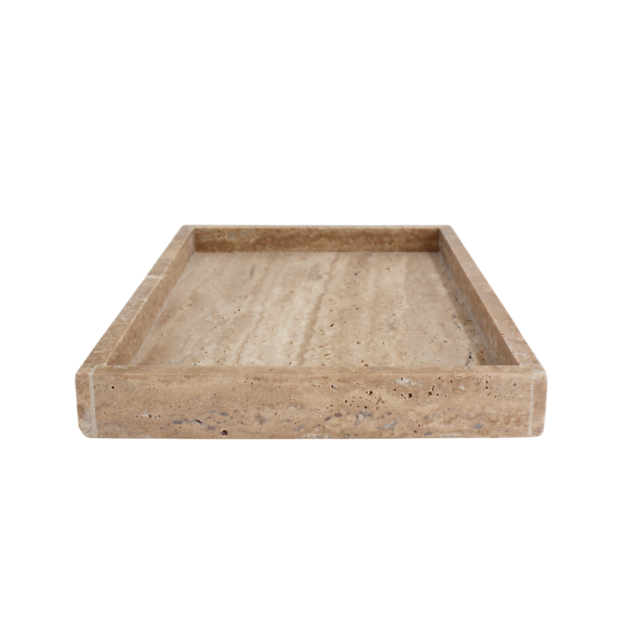 Bakke i Travertin. 30x20x3cm.