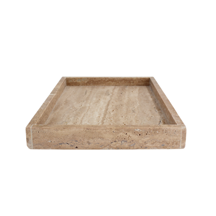 Bakke i Travertin. 30x20x3cm.