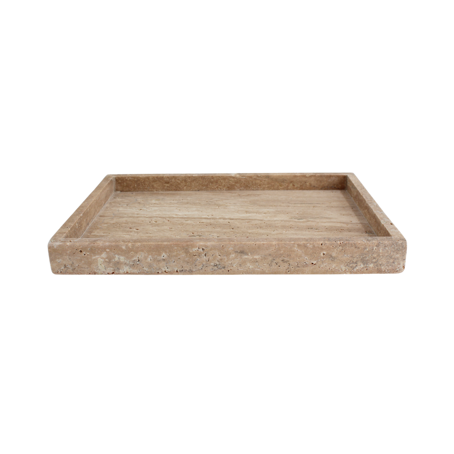 Bakke i Travertin. 30x20x3cm.