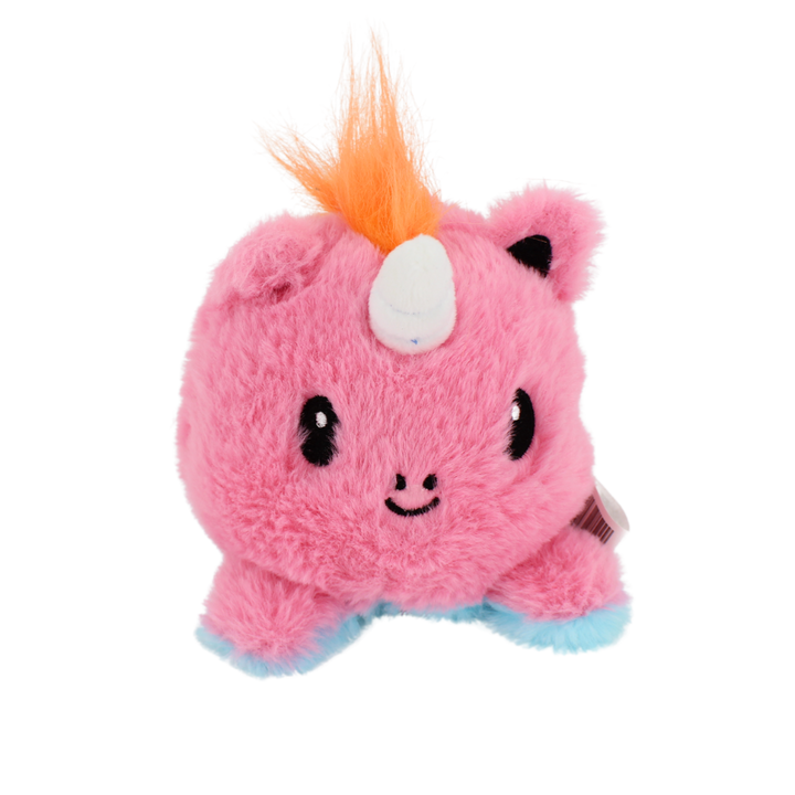 Vendbar Bamse. Unicorn. Turkis/pink
