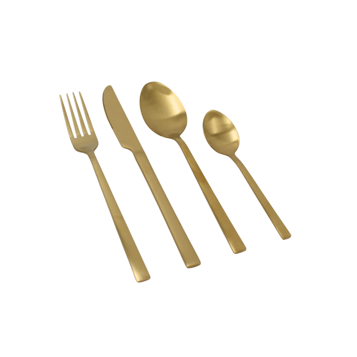 Bestiksæt 16 dele i Guld farve.