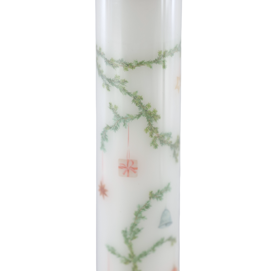 Bloklys Resin 3D Flamme Juleudsmykning m. Fjernbetjening