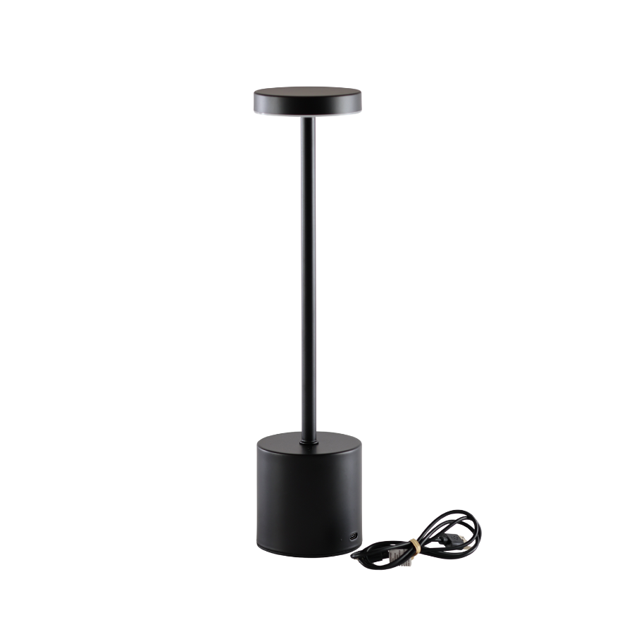 Bordlampe 8x34 cm Sort