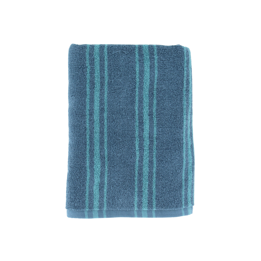 COREY Badehåndklæde (70x140cm) mørkeblå m/ lyseblå stribe