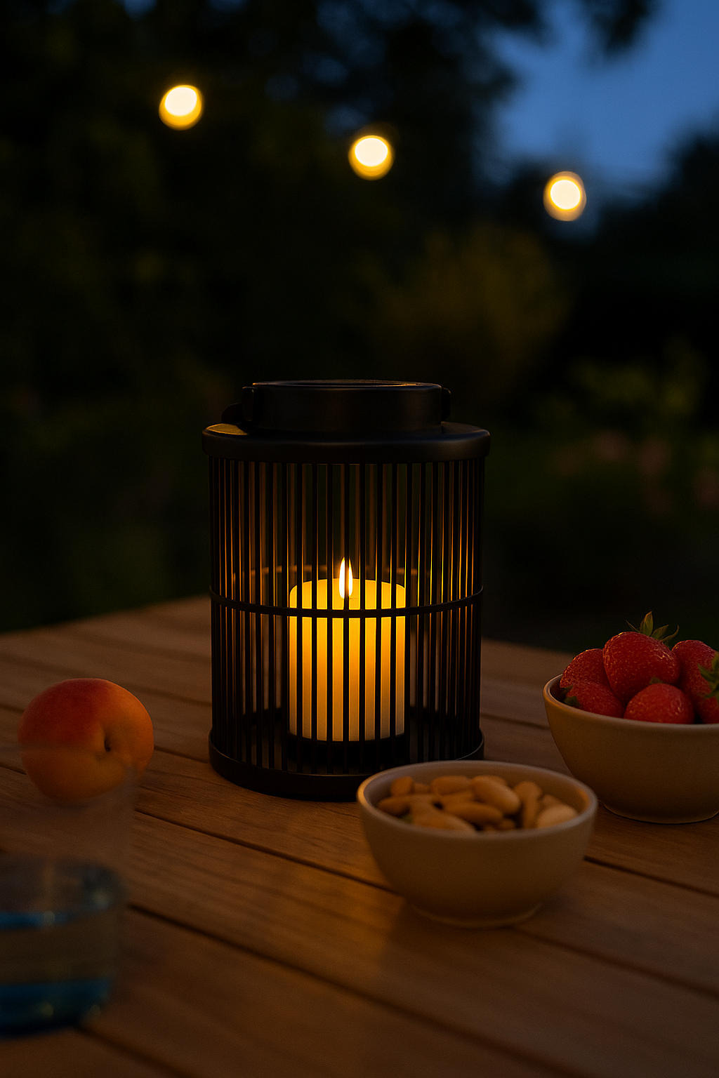 Solcelle Lanterne Sort (18 x 25,5cm)