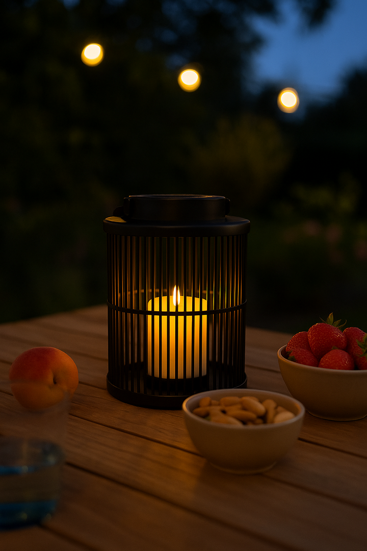 Solcelle Lanterne Sort (18 x 25,5cm)