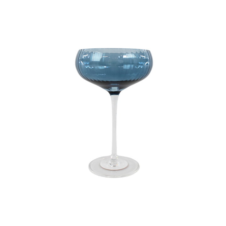 Cocktail Glas AILEEN  Blå m. Transparent Stem