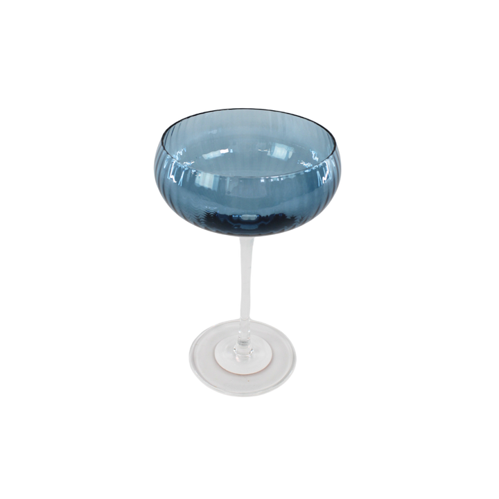 Cocktail Glas AILEEN  Blå m. Transparent Stem