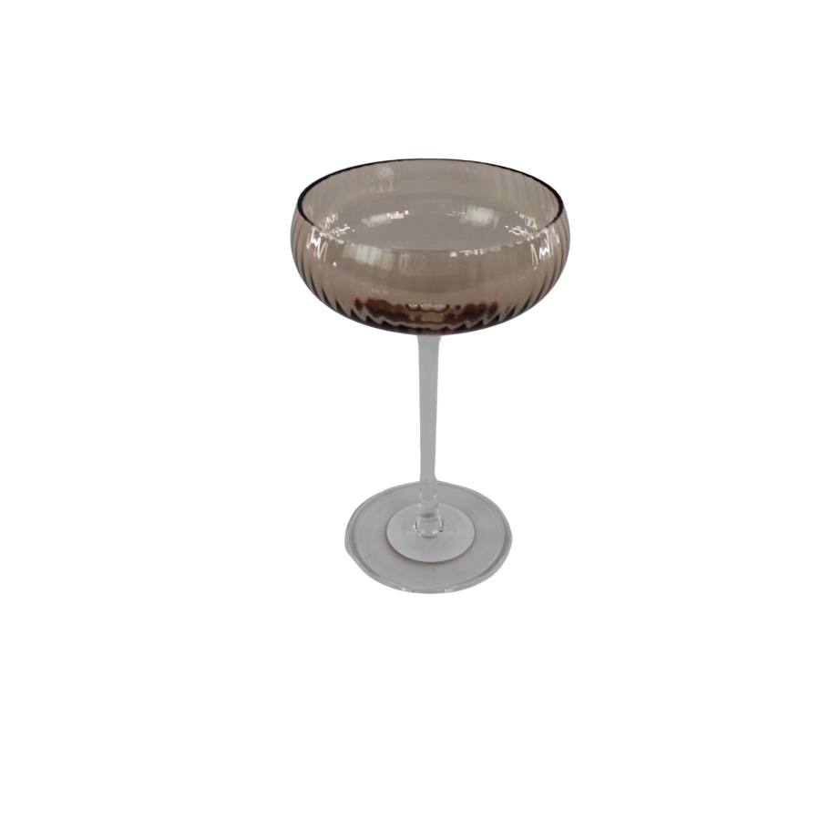 Cocktail Glas AILEEN  Brun m. Transparent Stem