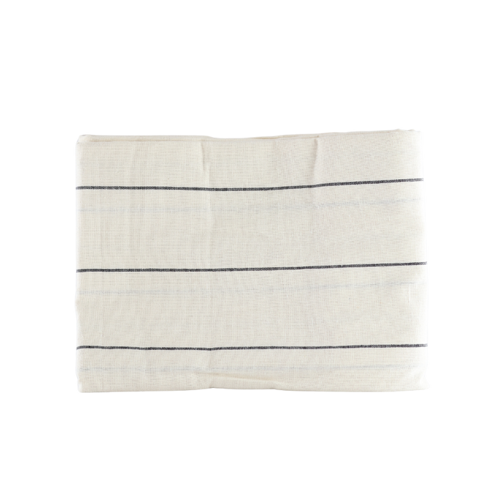 Dug m Natur og Sort Stribe FREYA (140x220cm)