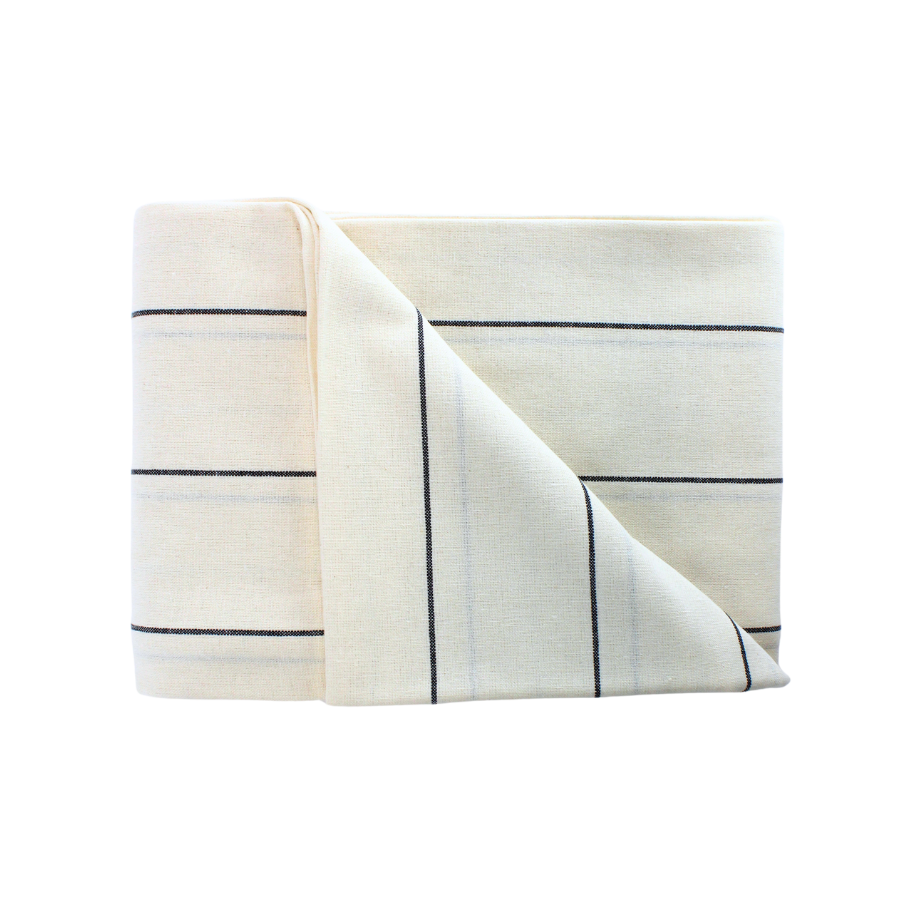 Dug m Natur og Sort Stribe FREYA (140x220cm)