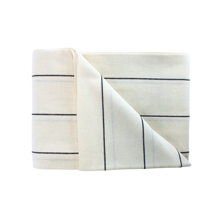 Dug m Natur og Sort Stribe FREYA (140x220cm)