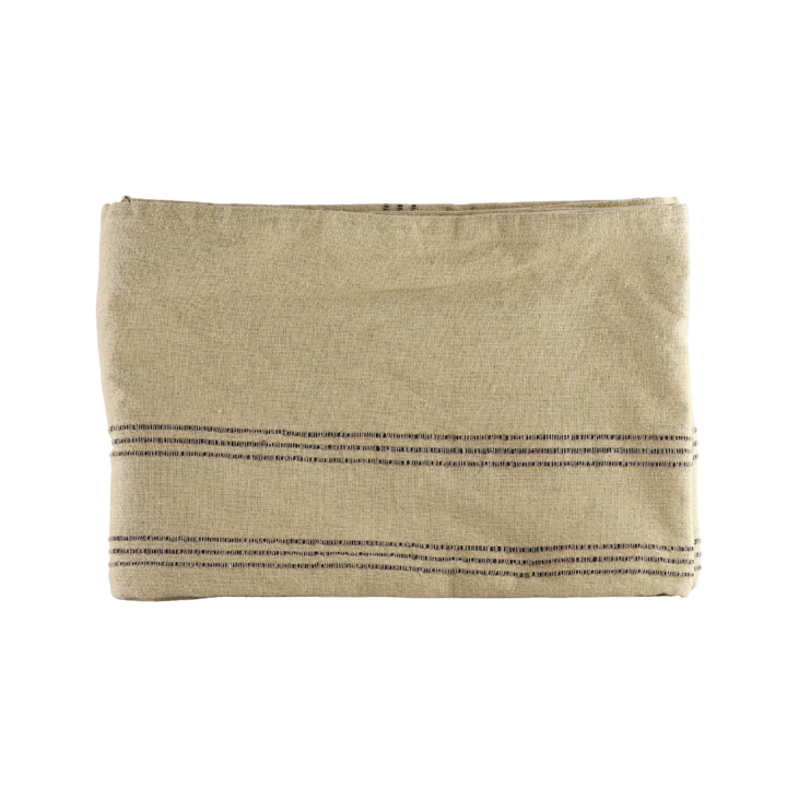 Dug (140x270cm). Biscuit m. Brun Stribe