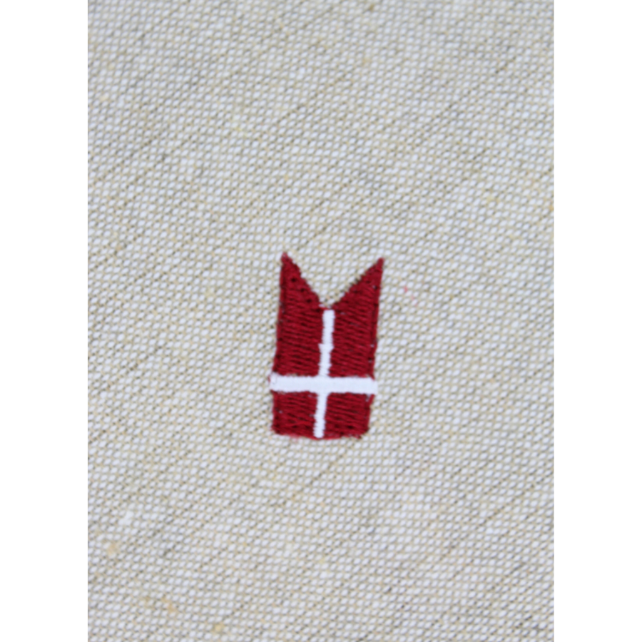 Dug m. Broderet Dansk Flag. 140x180cm