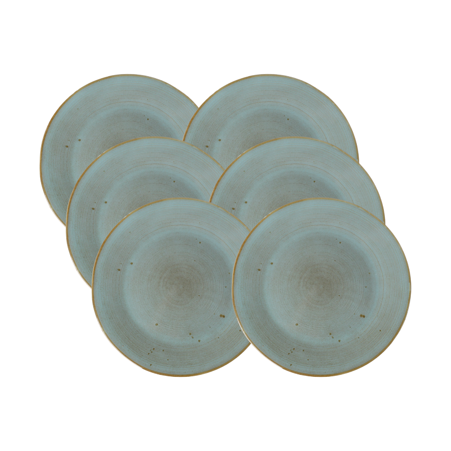 6 stk. Frokosttallerken FRANK (20,5cm) Grøn