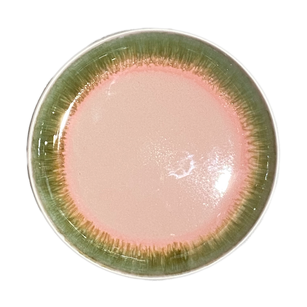 6 stk. ASTA Tallerkener i Rosa m. Løbeglasur (Ø17cm)