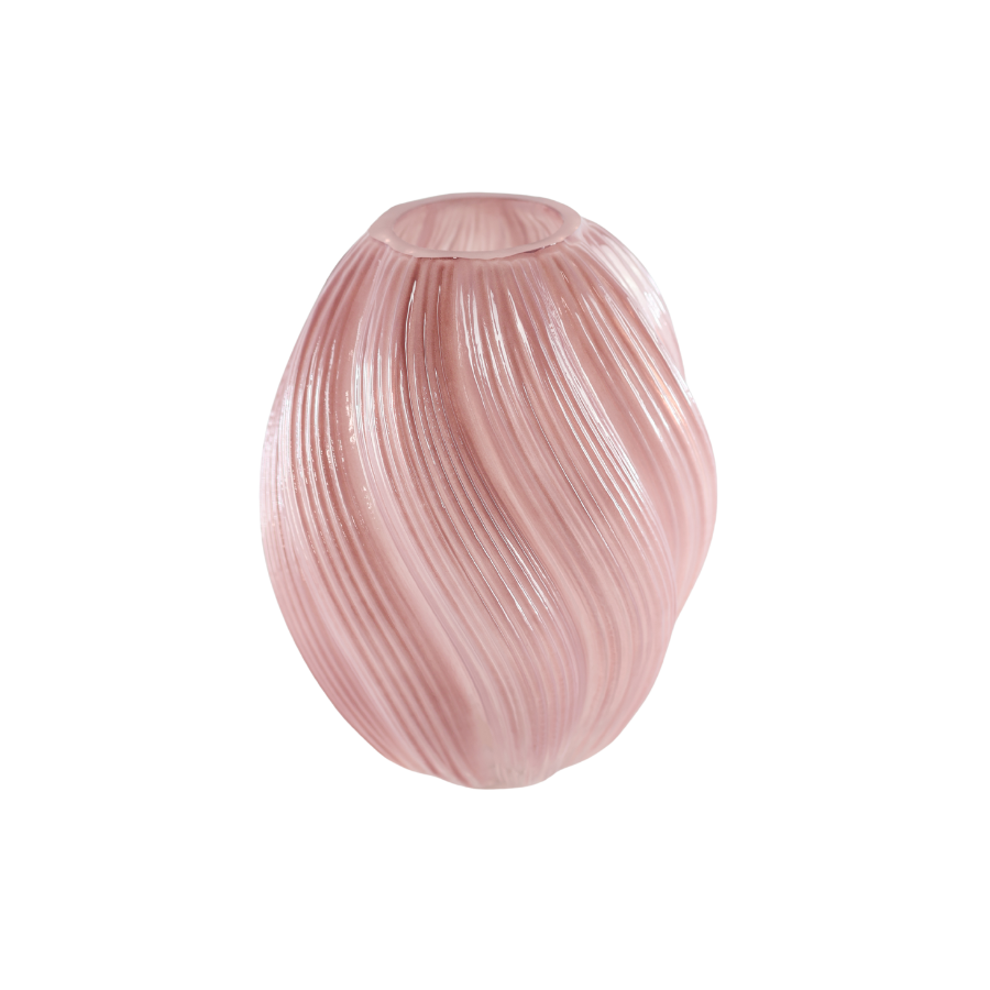 Glas Vase ANJA (H 21cm) Lyserød