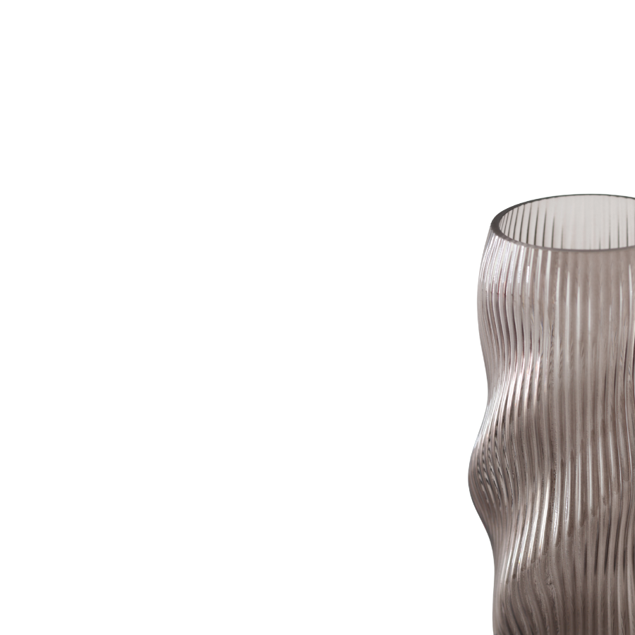 Glas Vase ANJO (H 30cm) Grå