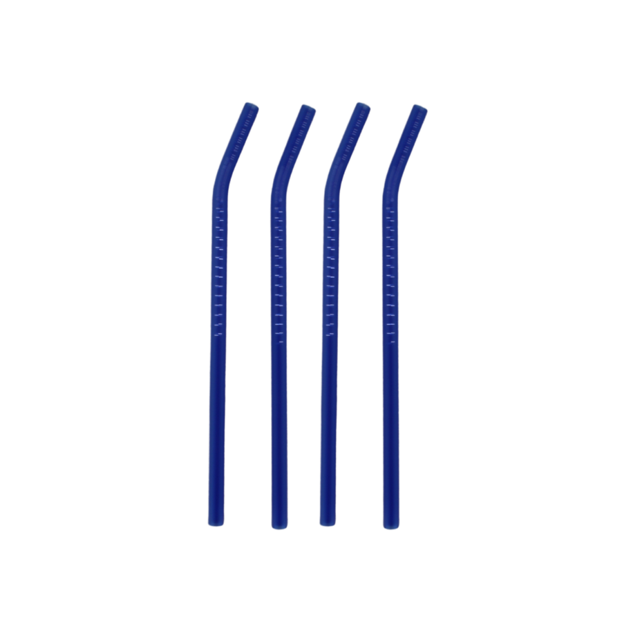 ELFI Glassugerør med Rensebørste (4stk) Blå