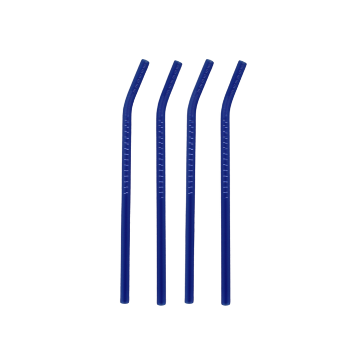 ELFI Glassugerør med Rensebørste (4stk) Blå