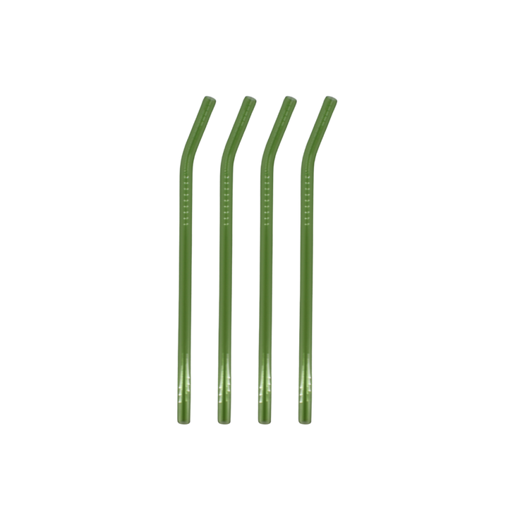 ELFI Glassugerør med Rensebørste (4stk) Grøn
