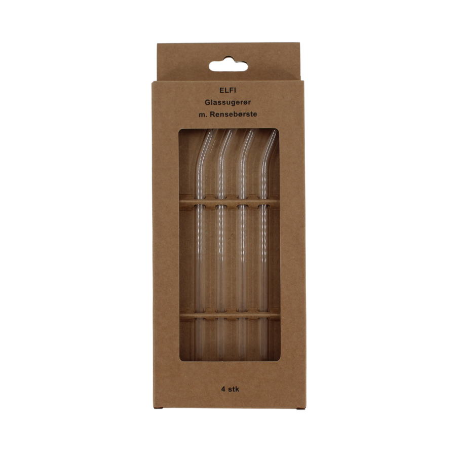 ElFI Glassugerør med Rensebørste (4stk) Klar