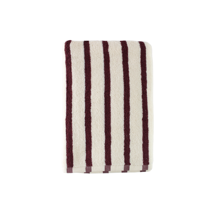 Badehåndklæde m Burgandy Stribe BENN (70x140cm)