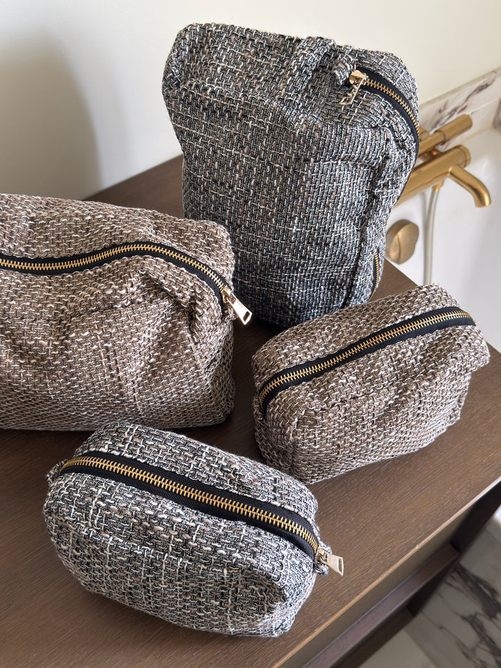 Toilettasker i Brun DITTE  ( 20x9x14 cm)