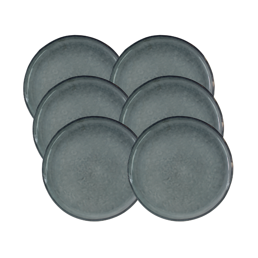 6 stk. Keramik Middagstallerkener MAGNUS i Blå (27cm)