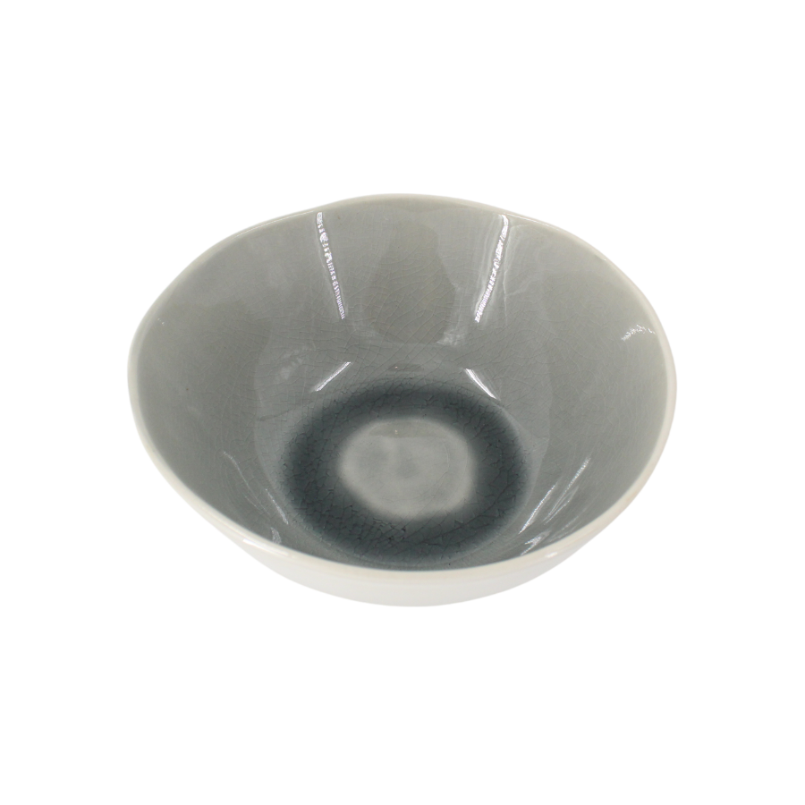 Skål. 17,5x6,5cm. Grå Reaktiv